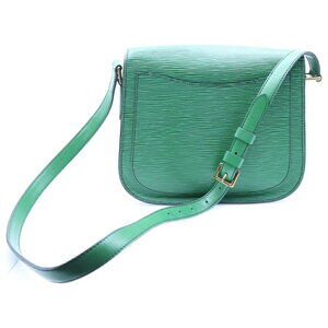 Louis Vuitton Shoulder Bag Epi RED Green Cloud Leather Saint
